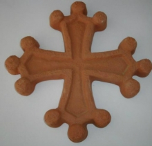 Croix occitane pleine diamètre 22 aspect vieilli