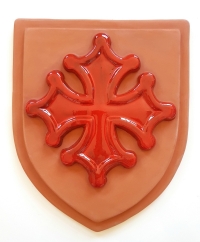 Blason croix occitane rouge