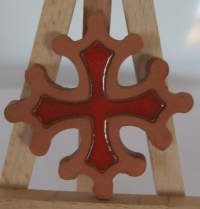 croix occitane magnet diamètre 14.5 émaillée à l'intérieur