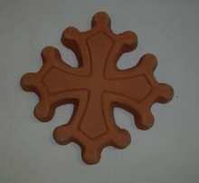 Croix occitane avec boules diamètre 14.5 terre lisse