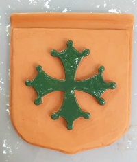 Blason Croix Occitane verte