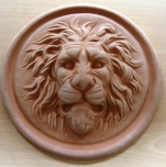 Tête de lion rosace